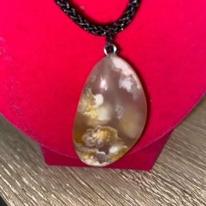Genuine Flower Agate Necklace